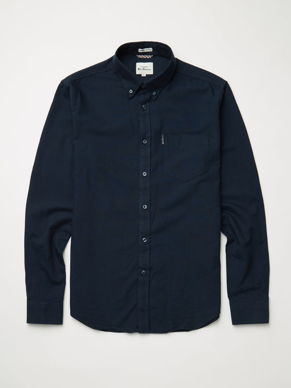 Chemises Ben Sherman Signature Organic Oxford Bleu Marine | ZXZ-30536398